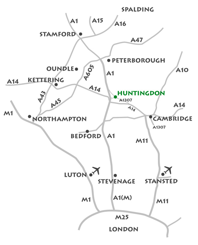 Street map of Old bridge location